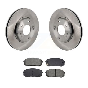 Front Disc Brake Rotors And Semi-Metallic Pads Kit For Hyundai Elantra K8S-103957