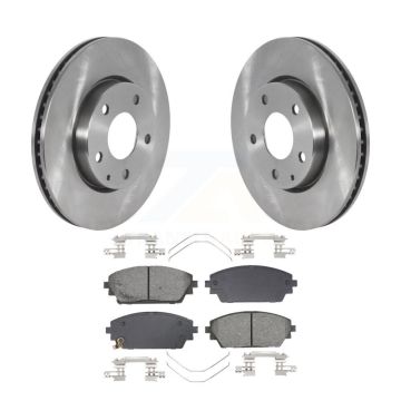 Front Disc Brake Rotors And Semi-Metallic Pads Kit For Mazda 3 Sport FWD K8S-103961