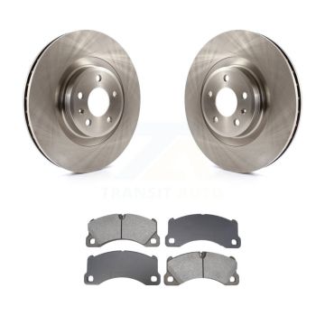 Front Disc Brake Rotors And Semi-Metallic Pads Kit For 2017 Porsche Macan Base K8S-103987