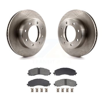Front Disc Brake Rotors And Semi-Metallic Pads Kit For Ram 2500 3500 K8S-104013