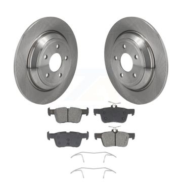 Rear Disc Brake Rotors Semi-Metallic Pad Kit For Ford Escape Bronco Sport Lincoln Corsair K8S-104017