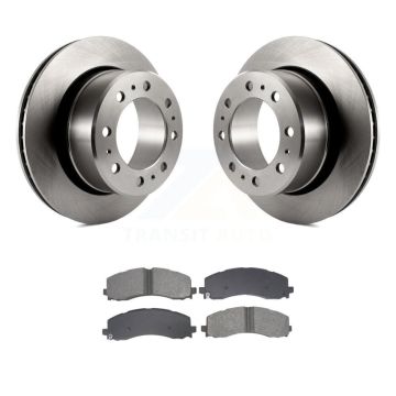 Rear Disc Brake Rotors And Semi-Metallic Pads Kit For Ram 2500 3500 K8S-104041