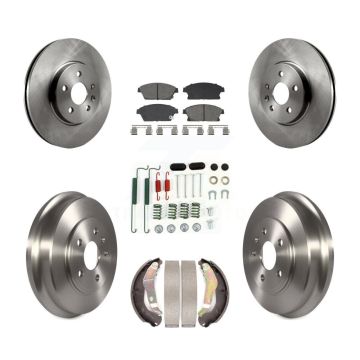 Front Rear Disc Brake Rotors Semi-Metallic Pads And Drum Kit (7Pc) For Chevrolet Trax K8S-104062