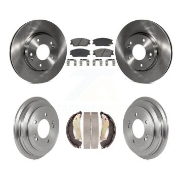 Front Rear Disc Brake Rotors Semi-Metallic Pads And Drum Kit For 2020-2023 Hyundai Venue K8S-104077