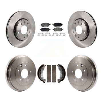Front Rear Disc Brake Rotors Semi-Metallic Pads And Drum Kit For 2020-2022 Nissan Sentra K8S-104078