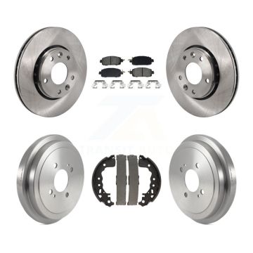 Front Rear Disc Brake Rotors Semi-Metallic Pads And Drum Kit For Nissan Kicks K8S-104079