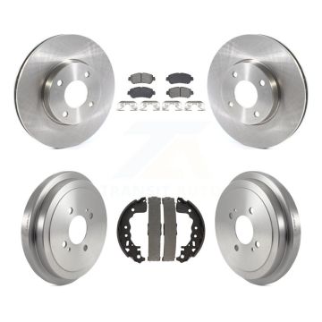 Front Rear Disc Brake Rotors Semi-Metallic Pads And Drum Kit For Nissan Kicks Versa K8S-104081