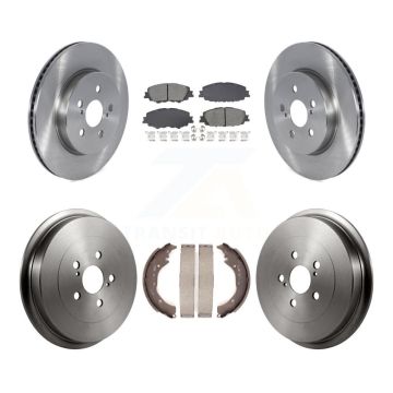 Front Rear Disc Brake Rotors Semi-Metallic Pads And Drum Kit For 2019 Toyota Corolla 2.0L K8S-104082