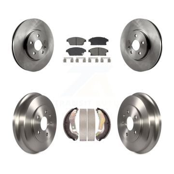Front Rear Disc Brake Rotors Semi-Metallic Pads And Drum Kit For 2013-2017 Chevrolet Trax K8S-104083