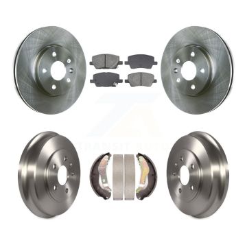 Front Rear Disc Brake Rotors Semi-Metallic Pad And Drum Kit For 2018-2020 Chevrolet Sonic K8S-104085