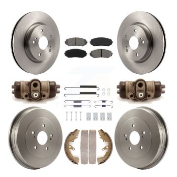 Front Rear Disc Brake Rotors Semi-Metallic Pad And Drum Kit (9Pc) For Suzuki Grand Vitara K8S-104087