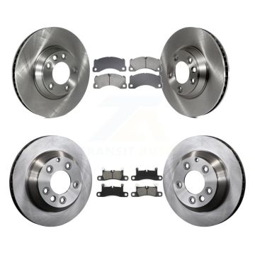 Front Rear Disc Brake Rotors And Semi-Metallic Pads Kit (6Pc) For Porsche Cayenne K8S-104090