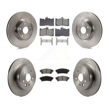 Front Rear Disc Brake Rotor Semi-Metallic Pad Kit (6Pc) For Lexus IS300 IS350 GS350 RC350 K8S-104094