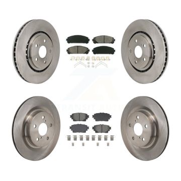 Front Rear Brake Rotor And Semi-Metallic Pad Kit For Toyota Sienna RAV4 Prime bZ4X Subaru K8S-104107