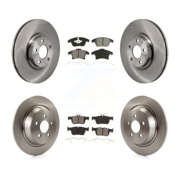 Front Rear Disc Brake Rotors And Semi-Metallic Pads Kit For 2017-2020 Lincoln MKZ 2.0L K8S-104116