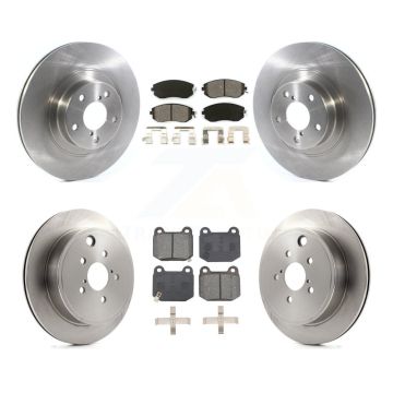 Front Rear Brake Rotors & Semi-Metallic Pad Kit For 2017 Subaru BRZ Without Brembo Brakes K8S-104119
