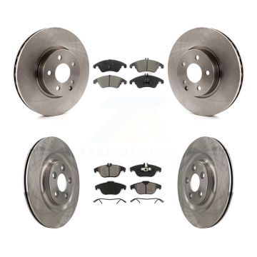 Front Rear Disc Brake Rotors And Semi-Metallic Pads Kit For Mercedes-Benz E400 K8S-104123