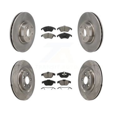 Front Rear Disc Brake Rotors And Semi-Metallic Pads Kit For Mercedes-Benz E400 K8S-104124