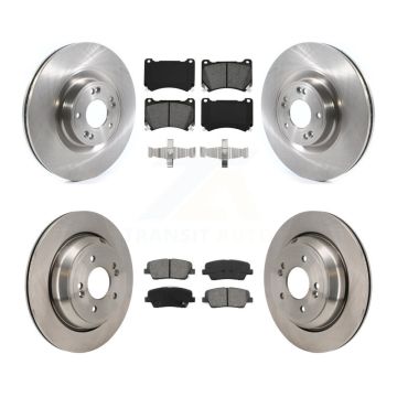 Front Rear Disc Brake Rotors And Semi-Metallic Pads Kit For 2011 Hyundai Equus K8S-104128