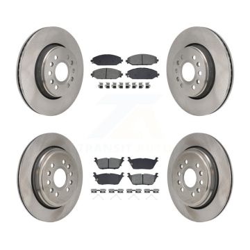Front Rear Disc Brake Rotors And Semi-Metallic Pad Kit For Ram 1500 Jeep Wagoneer Grand L K8S-104131