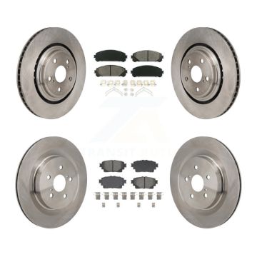 Front Rear Disc Brake Rotors And Semi-Metallic Pads Kit For 2020-2022 Toyota Highlander K8S-104137