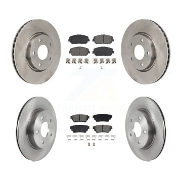 Front Rear Disc Brake Rotors And Semi-Metallic Pads Kit For Nissan Rogue K8S-104139