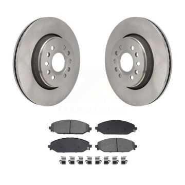 Front Disc Brake Rotors And Semi-Metallic Pads Kit For Ram 1500 Jeep Wagoneer Grand L K8S-104163