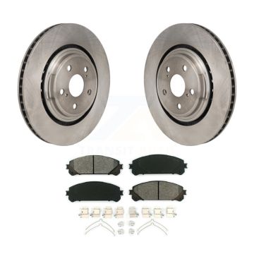 Front Disc Brake Rotors And Semi-Metallic Pads Kit For 2020-2022 Toyota Highlander K8S-104166