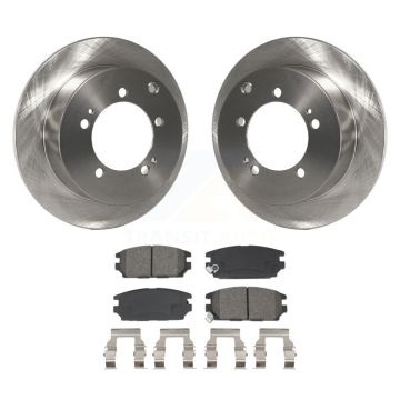 Rear Disc Brake Rotors And Semi-Metallic Pads Kit For 1995 Mitsubishi Eclipse AWD K8S-104181