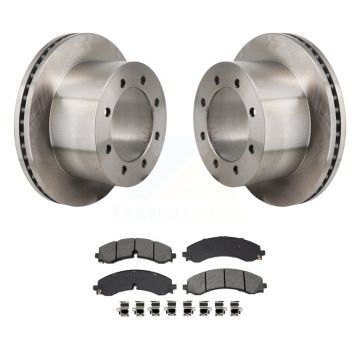 Rear Disc Brake Rotors & Semi-Metallic Pad Kit For GMC Sierra 3500 HD Chevrolet Silverado K8S-104194