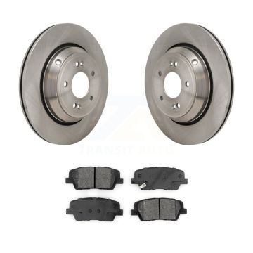 Rear Disc Brake Rotors And Semi-Metallic Pads Kit For Genesis G70 Kia Stinger G80 K8S-104196