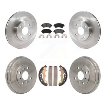 Front Rear Disc Brake Rotors Semi-Metallic Pads And Drum Kit For Toyota Yaris iA Scion K8S-104213