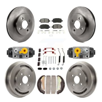 Front Rear Brake Rotor Semi-Metallic Pad & Drum Kit (9Pc) For Chevrolet Cobalt Pontiac G5 K8S-104237