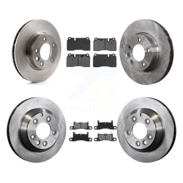 Front Rear Disc Brake Rotors And Semi-Metallic Pads Kit (6Pc) For Volkswagen Touareg K8S-104244