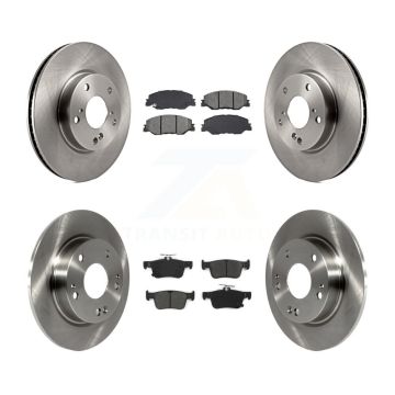 Front Rear Disc Brake Rotors And Semi-Metallic Pads Kit For Honda Civic K8S-104250