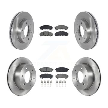 Front Rear Disc Brake Rotors And Semi-Metallic Pads Kit For 2019-2023 Ford Ranger K8S-104252