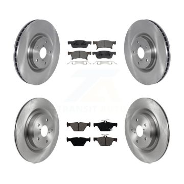 Front Rear Disc Brake Rotors And Semi-Metallic Pads Kit For 2019-2024 Subaru Ascent K8S-104253