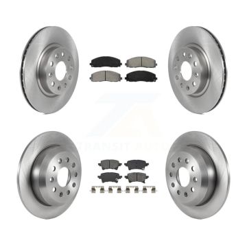 Front Rear Disc Brake Rotors And Semi-Metallic Pads Kit For Jeep Wrangler K8S-104256