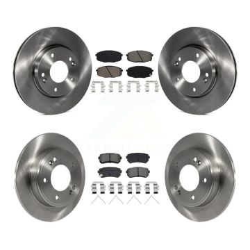 Front Rear Disc Brake Rotors And Semi-Metallic Pads Kit For Hyundai Kona Kia Seltos K8S-104258