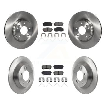 Front Rear Brake Rotor & Semi-Metallic Pad Kit For Hyundai Kona Ultimate Limited with FWD K8S-104259