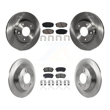 Front Rear Brake Rotor & Semi-Metallic Pad Kit For Hyundai Kona With Manual Parking K8S-104261
