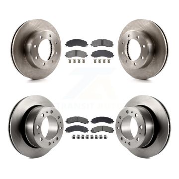 Front Rear Brake Rotor Semi-Metallic Pad Kit For 2020-2021 Ram 3500 With Dual Wheels K8S-104263