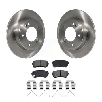 Rear Disc Brake Rotors And Semi-Metallic Pads Kit For Hyundai Kona Kia Seltos K8S-104270