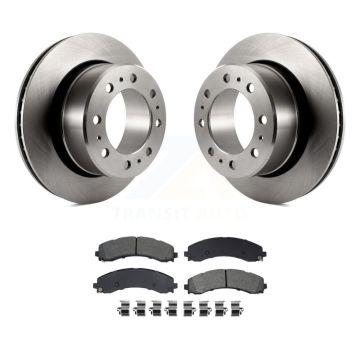 Rear Disc Brake Rotors Semi-Metallic Pad Kit For 2020-2021 Ram 3500 With Dual Wheels K8S-104271