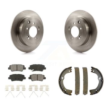 Rear Disc Rotors Semi-Metallic Pads And Parking Shoes Kit For Hyundai Tucson Kia Sportage K8S-104288