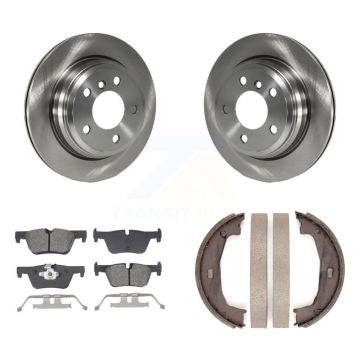 Rear Disc Rotors Semi-Metallic Pads Parking Shoes Kit For BMW 320i xDrive 428i 328i Gran K8S-104335