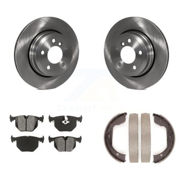 Rear Disc Rotors Semi-Metallic Pads And Parking Brake Shoes Kit For 2004-2010 BMW X3 K8S-104344