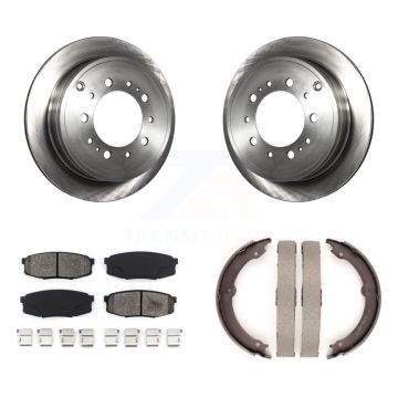 Rear Disc Rotors Semi-Metallic Pads And Parking Shoes Kit For Toyota Tundra Sequoia Lexus K8S-104352