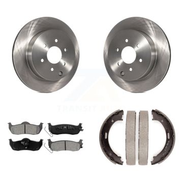 Rear Disc Rotors Semi-Metallic Pads Parking Shoes Kit For 04 Nissan Pathfinder From 08 K8S-104360