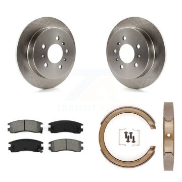 Rear Disc Rotors Semi-Metallic Pads Parking Shoes Kit For Chevrolet Impala Pontiac Grand K8S-104405